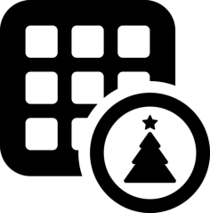 Block And Christmas Tree Contour Svg Vector, Free Vectors File